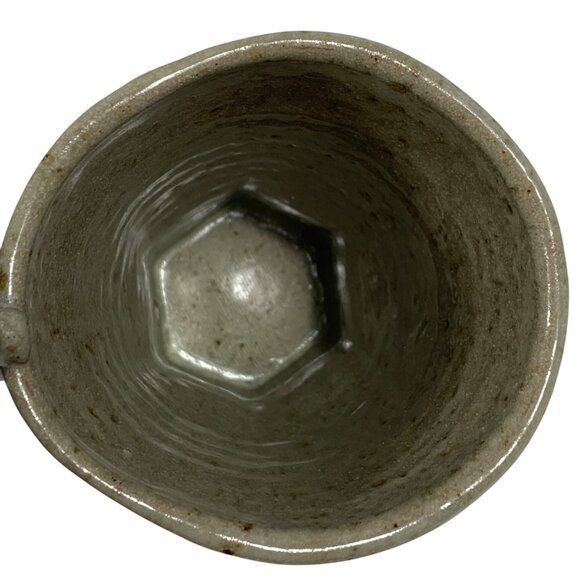 Walt Schmidt Hickory Tree Studio Art Pottery Handmade Mug Cup Built-In Straw - Picture 5 of 7